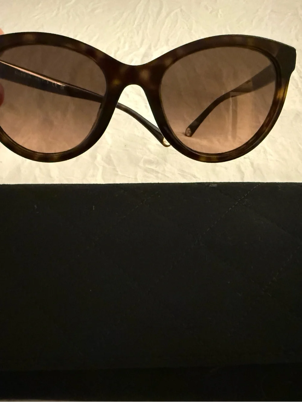 CHANEL Dark Tortoise Acetate Pantos Sunglasses with Brown Gradient Lenses